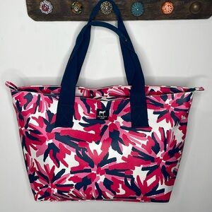 Dabney Lee Pink, Navy & White Floral Tote